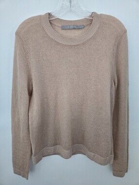 Tiger of Sweden wool blend crewneck fine-gauge knit sweater. Tan hue. Medium